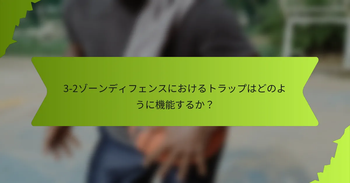 3-2ゾーンディフェンスにおけるトラップはどのように機能するか？